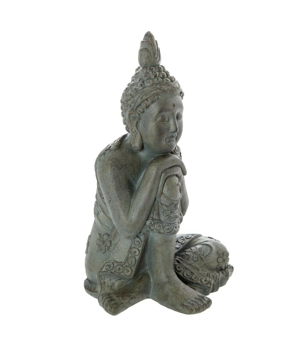 Objet décoratif bouddha assis en magnésie h 55 cm