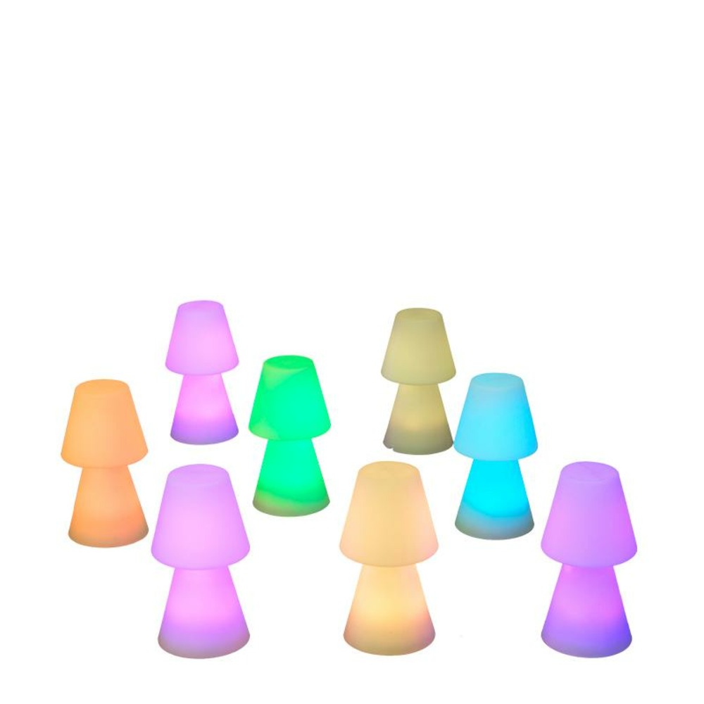 Lampe à poser lola 45 batterie rechargeable led rgb avec télécommande hauteur 45cm