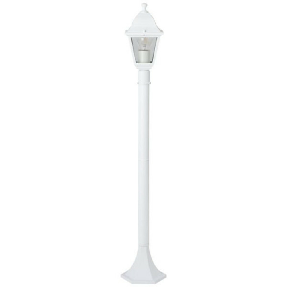 Lampadaire extérieur - - nissie - blanc - métal/verre - 1xe27 60w - ip44