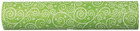 Chemin de table vert amande arabesque en tissu non tisse 30 cm x 10 m - couleur: