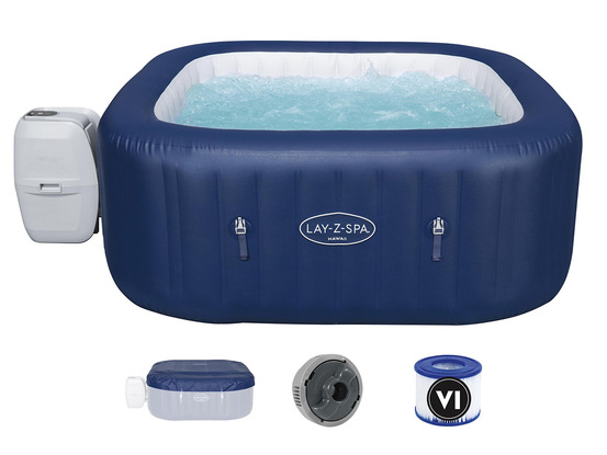 Spa gonflable lay-z-spa hawaii carré airjet 4/6 places