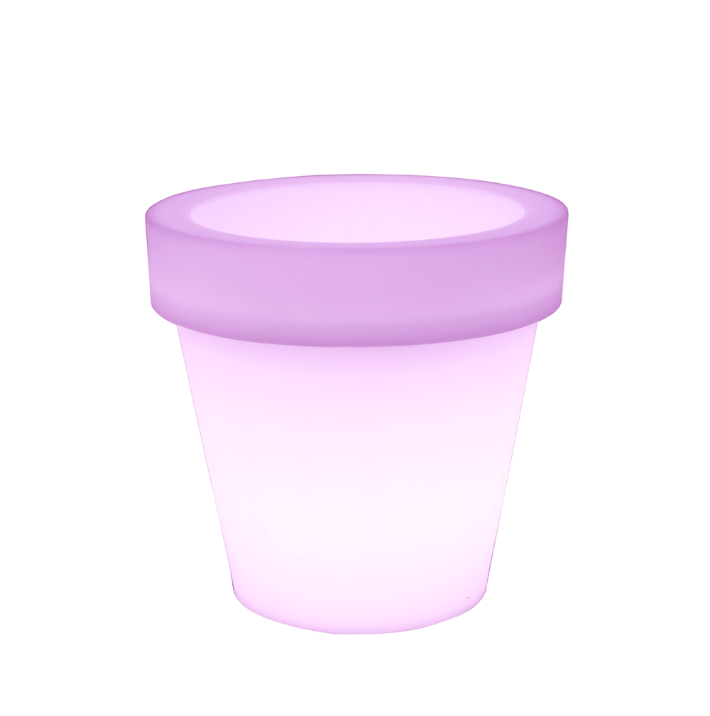 Pot lumineux magnolia 160 solaire+batterie rechargeable led rgb avec télécommande ø160x152cm