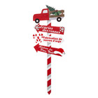 Pancarte bois camion 105 cm blanc/rouge - feeric christmas
