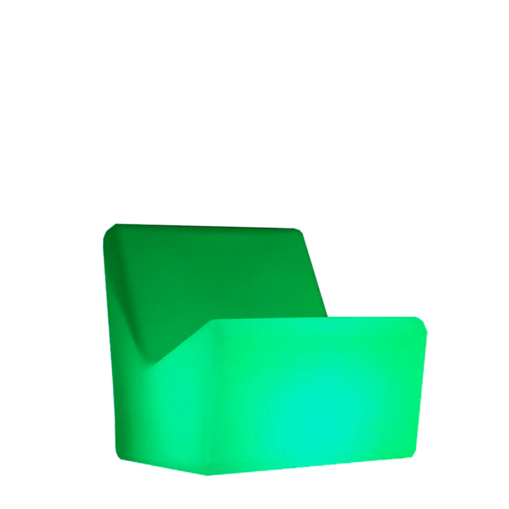 Siège de jardin lumineux tarida sit solaire+batterie rechargeable led rgb avec télécommande 77x59x66cm