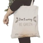 Tote bag en coton bio "don't worry be green"