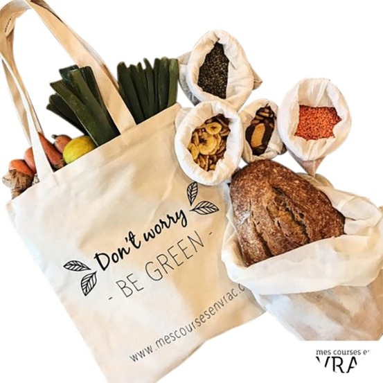Box mes courses en vrac : les sacs en tissu