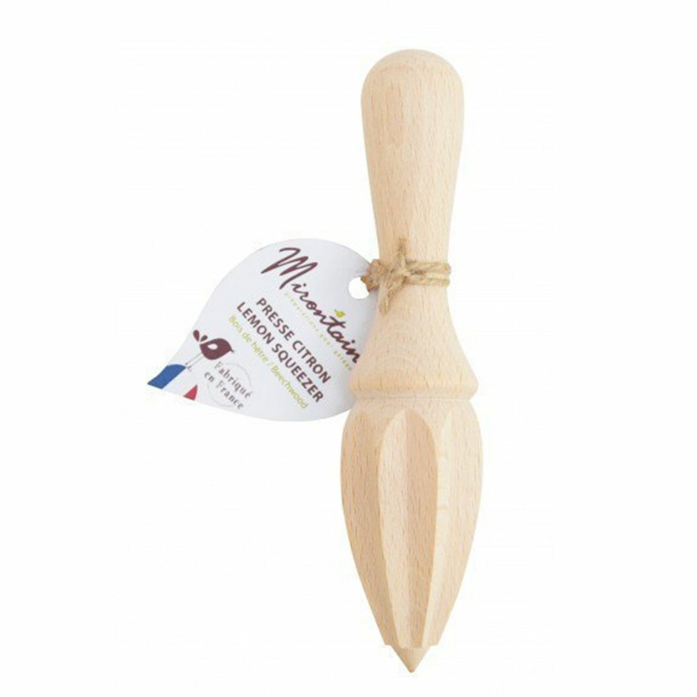 Presse citron à manche en bois de hêtre - 15,5 x 4 cm