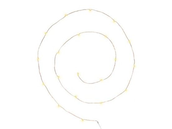 Guirlande lumineuse 20 micro-led - cuivre/blanc chaud