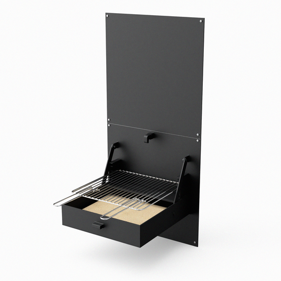 Barbecue wall ibbq avec plaque de protection