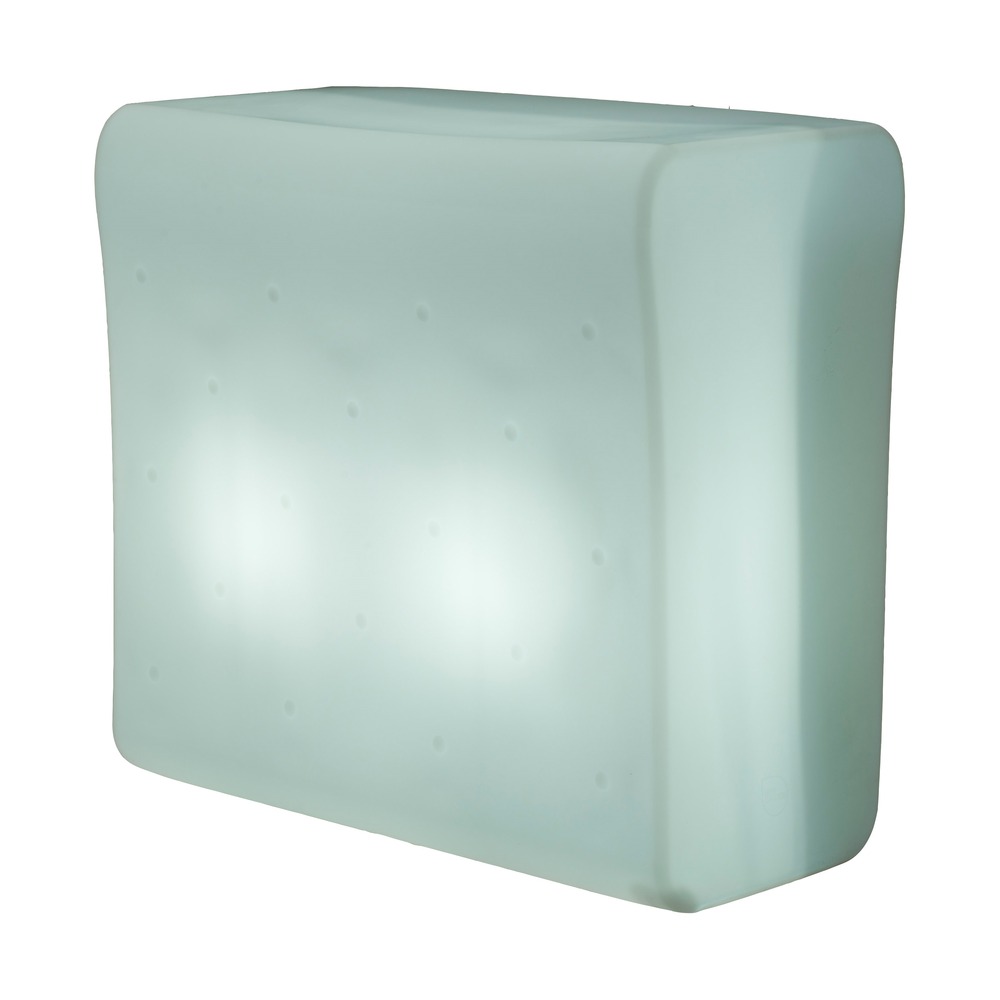 Bar droit lumineux creta 120 solaire+batterie rechargeable led rgb avec télécommande 120x59x110cm