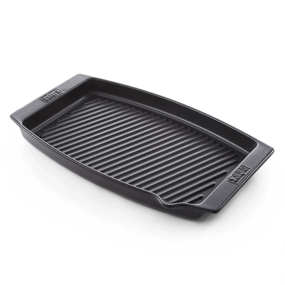 Plat à poisson en céramique pour barbecue weber 47 x 28 cm