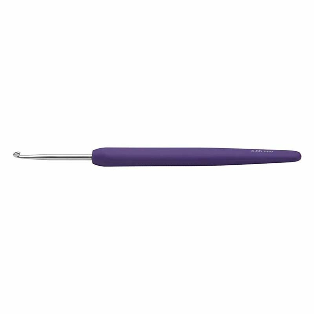 Aiguille à crochet ergonomique violet - 3 mm