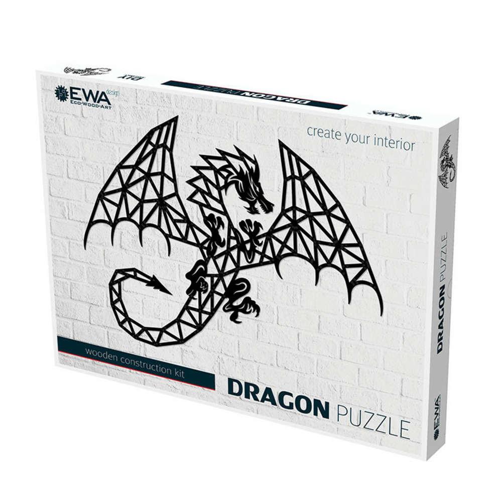 Puzzle mural en bois - dragon 94,8 cm