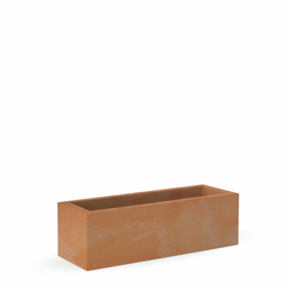 Jardinière jara 100x40x36cm - couleur terracota