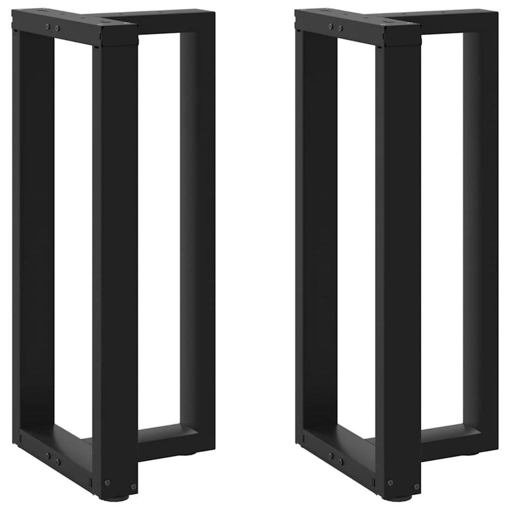 Pieds de table de bar en forme de t, 2 pièces, noir, 50 x 35 x (90-91) cm, acier