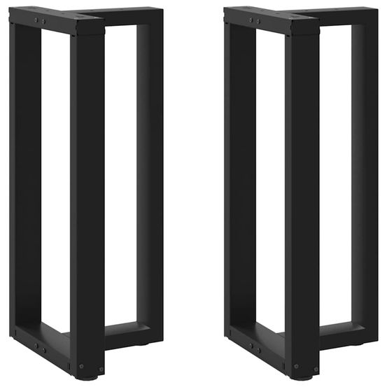 Pieds de table de bar en forme de t, 2 pièces, noir, 50 x 35 x (90-91) cm, acier