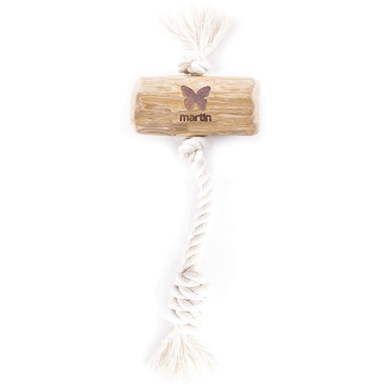 Jouet bois & corde pour chiens jouet en bois de caféier