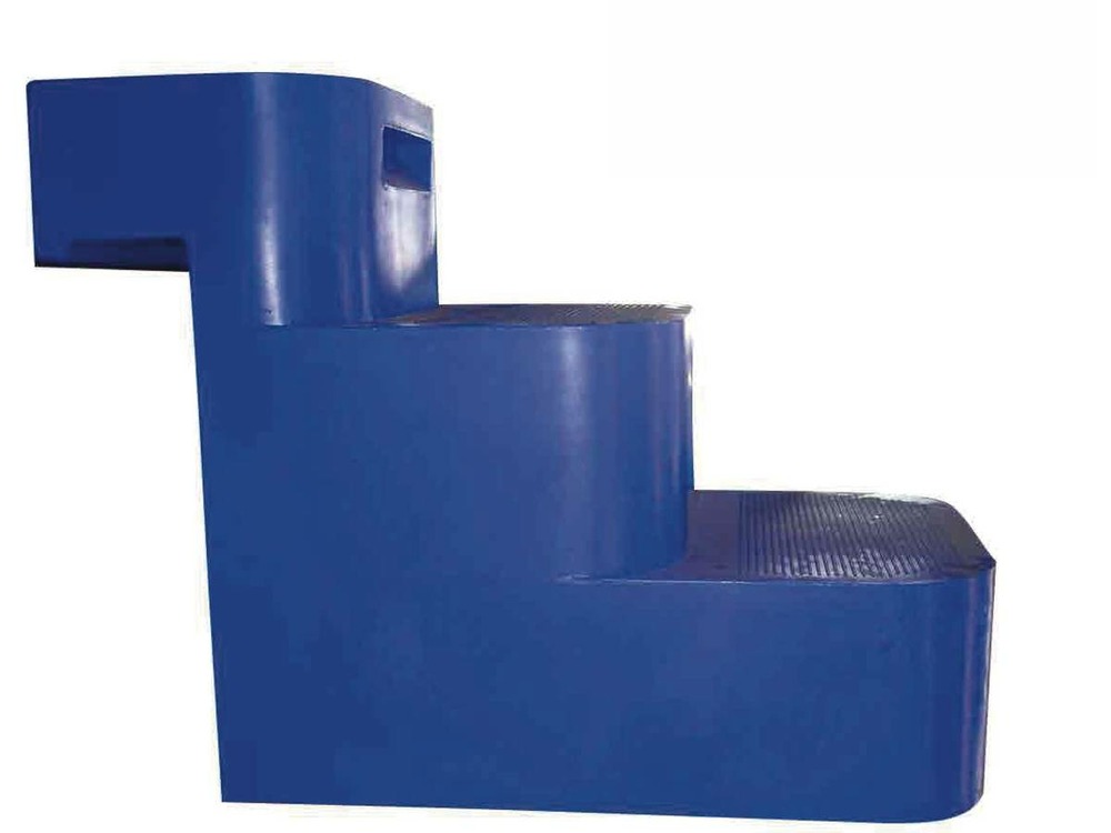 Escalier pour chien "sauve-chien"- 3 marches bleues - 77 x 15 x 58.5 cm
