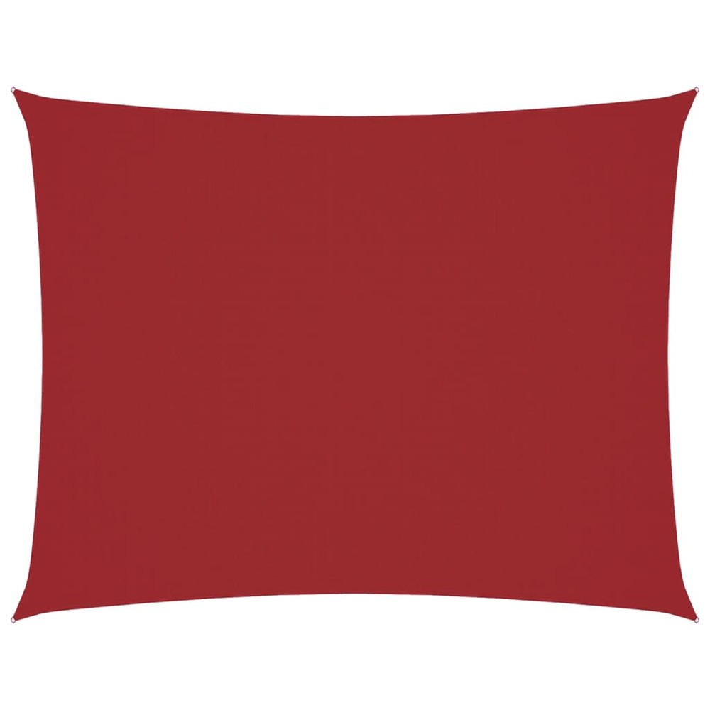Voile de parasol tissu oxford rectangulaire 6x7 m rouge