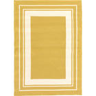 Tapis imitation fibres naturelles extérieur et intérieur - provence - jaune safran - 200 x 290 cm