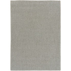 Tapis en laine et polyester - tricot - gris clair - 80 x 150 cm