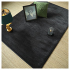 Tapis doux - hypnose noir velours - galon noir - 160 x 230 cm