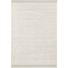 Tapis de salon en relief - sweet home - courbe écru et crème - 80 x 150 cm