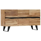 Buffet bahut armoire console meuble de rangement 150 cm bois d'acacia massif