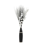 Fagot de fleurs et tiges séchées blanc et noir d. 40 x h. 150 cm