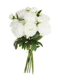 Bouquet de fleurs artificielles 13 pivoines blanches d. 29 x h. 50 cm