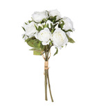 Bouquet de fleurs artificielles 14 roses blanches d. 23 x h. 40 cm