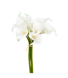 Bouquet de fleurs artificielles 8 arums blanches h 36 cm