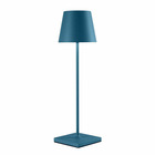 Lampe de table sans fil led kelly blue bleu métal h38cm