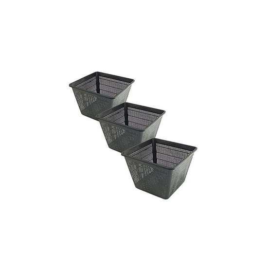 Lot de 3 paniers 23 x 23 x 13 pour bassin aquatique.