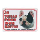 Panneau de portail chien bouledogue français