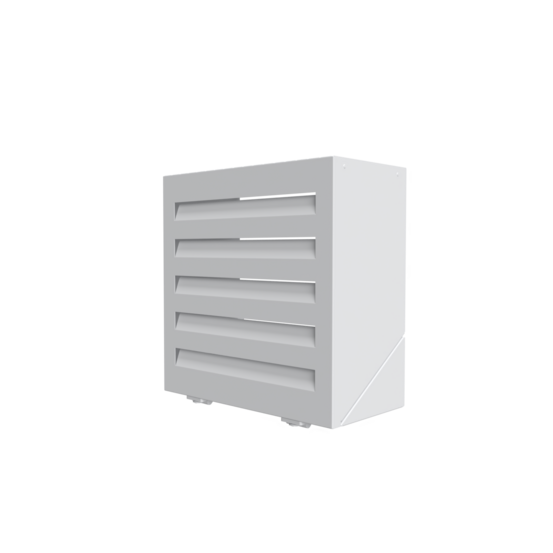 Cache tuyau arrosage en aluminium thermolaqué pour dévidoir mural - taille 2 - blanc