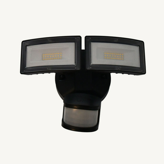 Projecteur sur secteur noir à détection de mouvements - 2900 lumens - led smd - chromex