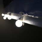 Guirlande tradition blanc chaud globe laiteux - 10 ampoules - 5m prolongeable - câble blanc - chromex