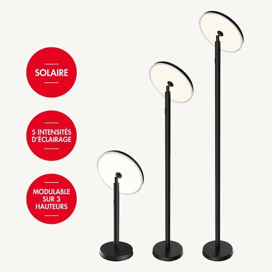 Lampadaire solaire urban 3en1 180 led smd - chromex