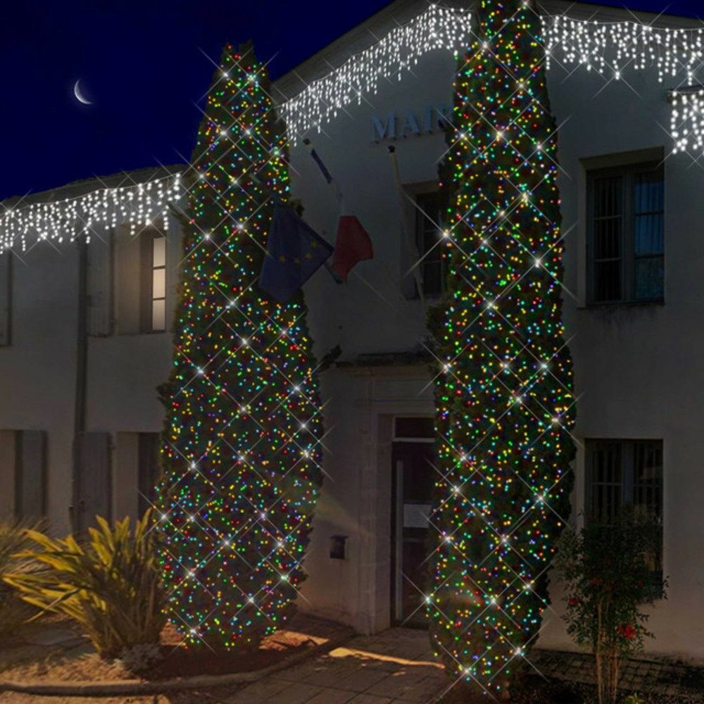 Guirlande fixe l12m 120 led mutlicolore - prolongeable - qualité professionnelle - int/ext - chromex