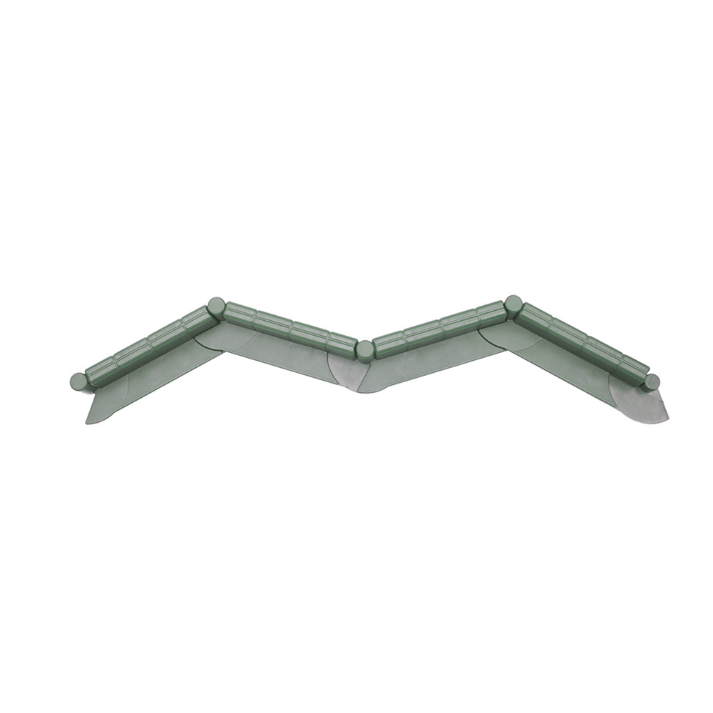 Bordure de jardin décorative en plastique vert- 10 m de long x 6 cm de haut