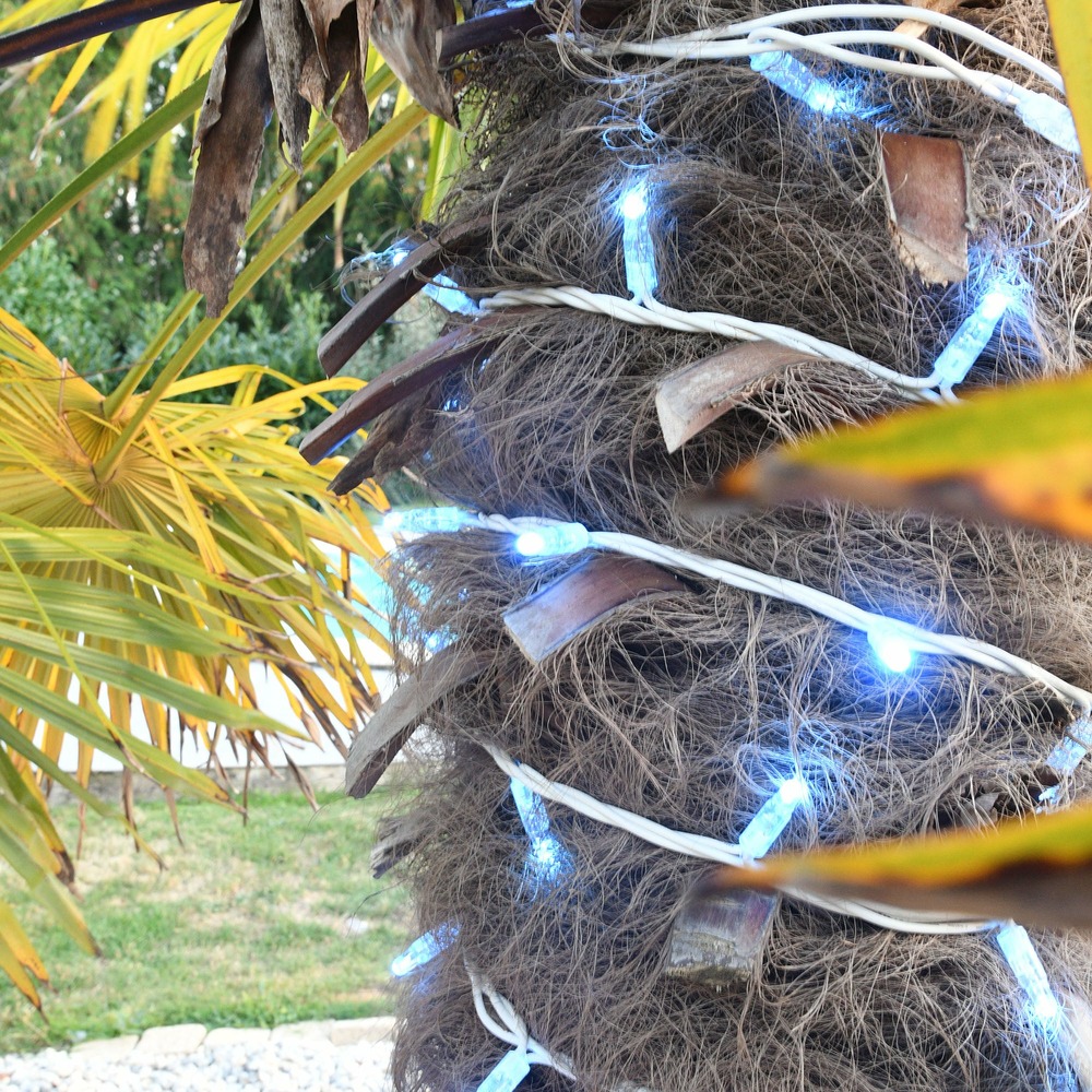 Guirlande aquarelle bleue pastel - 2000 prolongeable - 200 led - intérieur extérieur chromex