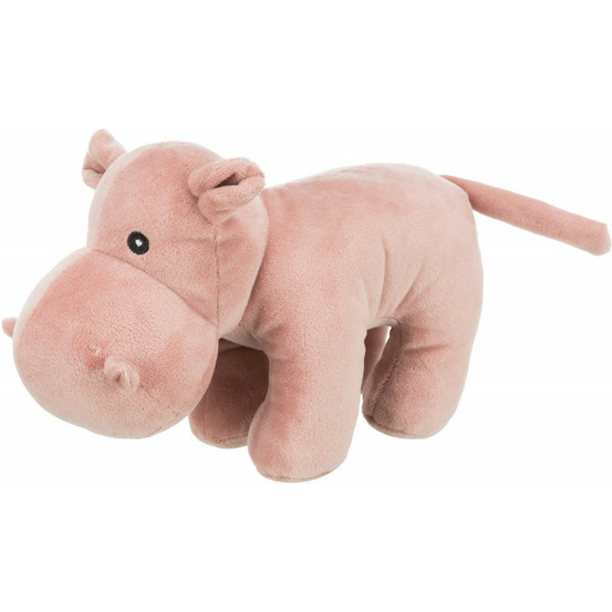 Peluche hippopotame avec son, taille 25 cm, pour chien