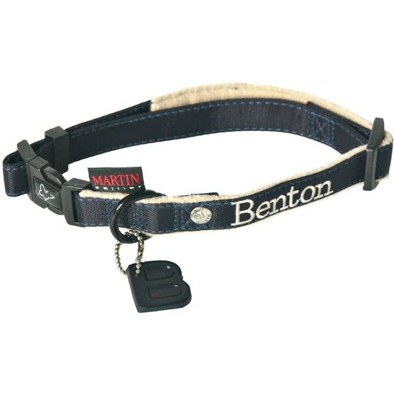 Collier pour chiens en nylon doublé de polaire collection benton