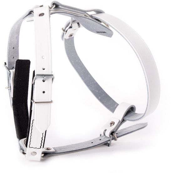 Harnais pour chien en cuir pleine fleur noir