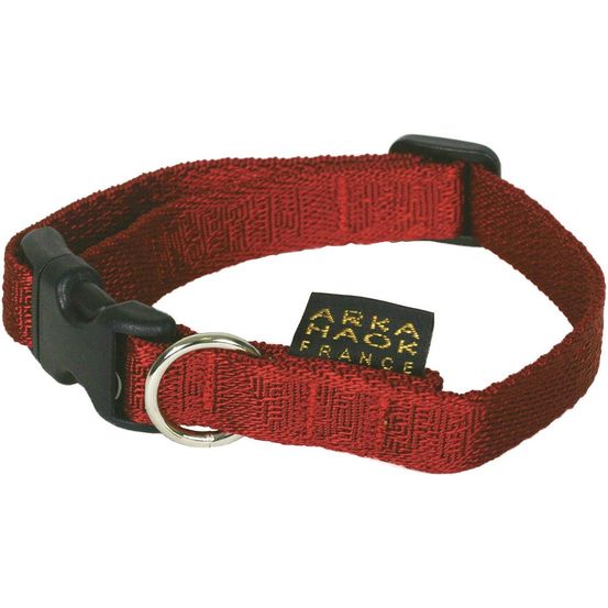 Collier pour chiens en nylon arka haok - collection rubis : rouge passion pour un look audacieux