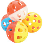 4 sphères grelot ø 3 cm jouet pour chat couleur multi couleur