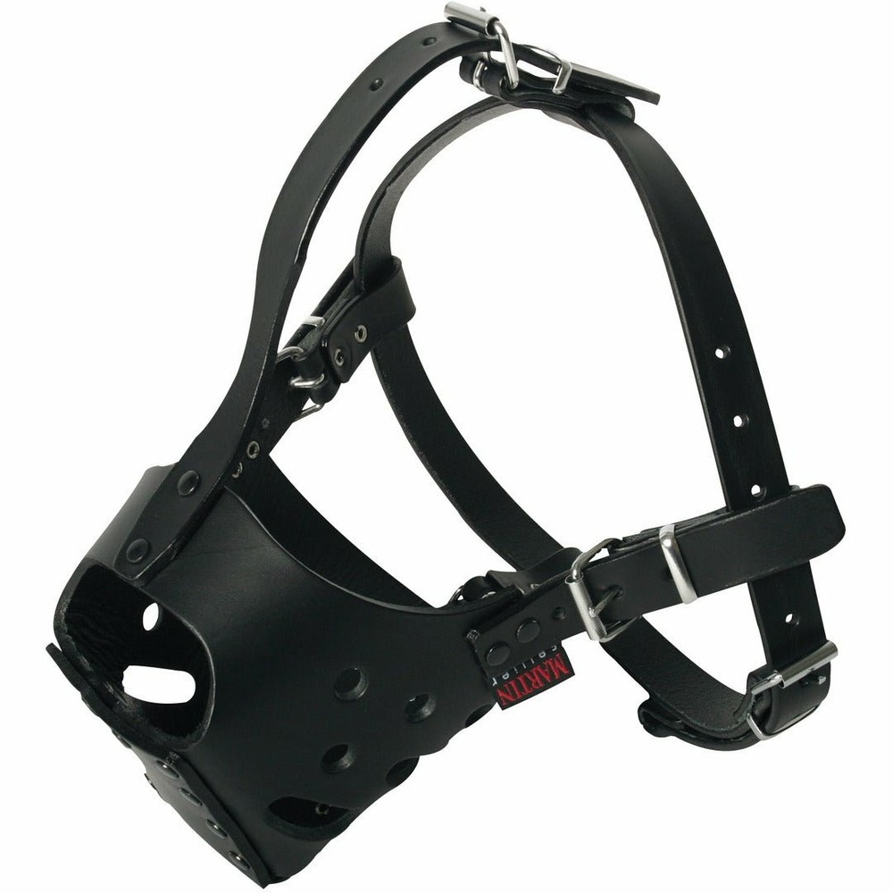 Muselière pour chiens en cuir ultime pour amstaff & rottweile