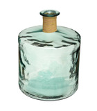 Vase épaule en verre recyclé transparent h 45 cm