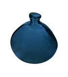 Vase rond verre recyclé bleu orage h 33 cm